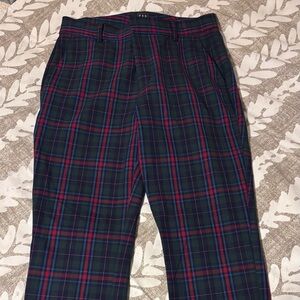 Men's Plaid Pants - Blue and Red